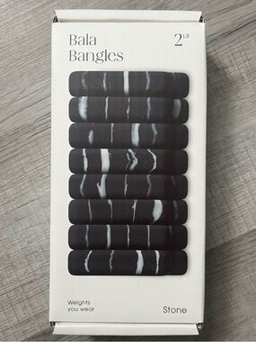 *NEW* Limited Edition Bala Workout Bangles in Stone Black/White 2lb ea/4lb total